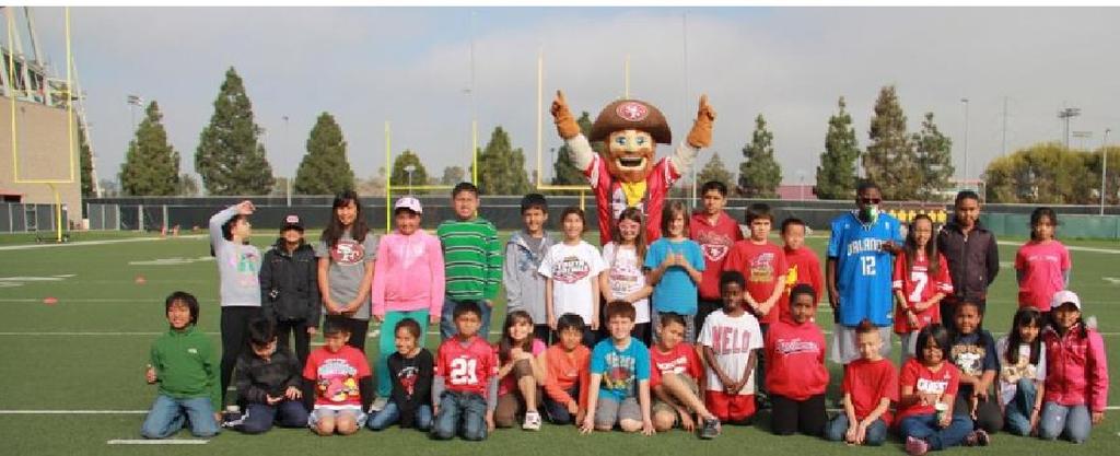 In conjunction with roughly 15 local teachers and administrators, the 49ers have crafted a Field Trip workbook which will be used to promote math and science skills through sports.