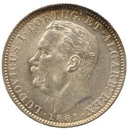 2535 Goa, Luis I, Silver Rupia, 1881, two year type (KM 312; G 14.01). Lustrous mint state, scarce in this grade.