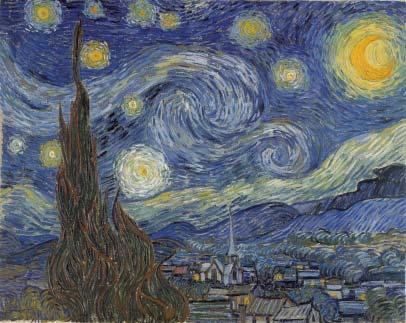 STUDARTS INSERT 2 3. Vincent Van Gogh, The Starry Night, 1889, oil on canvas.