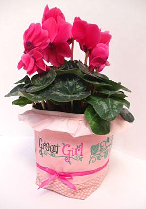 Shabby Chic Flowerpot Cozy Celebrate the green revival with a shabby chic flowerpot cozy. Ruffles and ribbon help craft a greener future and make your favorite plant one-of-a-kind.