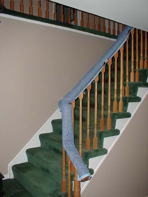 Padded Banister Protector #18726 Padded Banister Protector 10" x 72" Constructed of using high quality 18102 van pad material with heavy felt