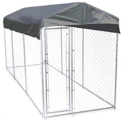 BOXED KENNEL - GALVANIZED CHAIN LINK