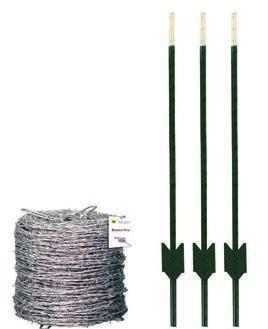 5" Barb Space 013506 4 Point - 15 ½ GA Barb Wire HT Class 3 5" Barb Space 013499 12 ½ GA Barbless Wire Class 1 013531 T-POSTS All posts include 5 free