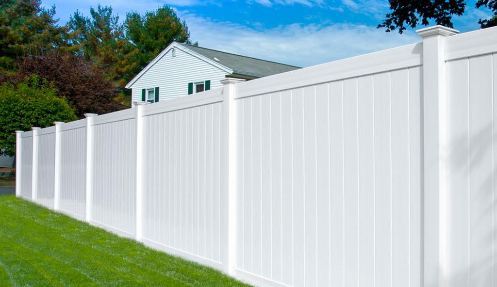 Vinyl Fence Panel Styles DETROIT & CINCINNATI ONLY 6' x 8' SOLID PRIVACY - RAIL: 1.5" x 5.5" PICKETS: 0.