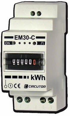 M.3 Electrical energy meters for partial consumption Direct single-phase meters EM30-C / EMS30-C Electromechanical single-phase meters with direct connection energy for DIN rail mounting Description