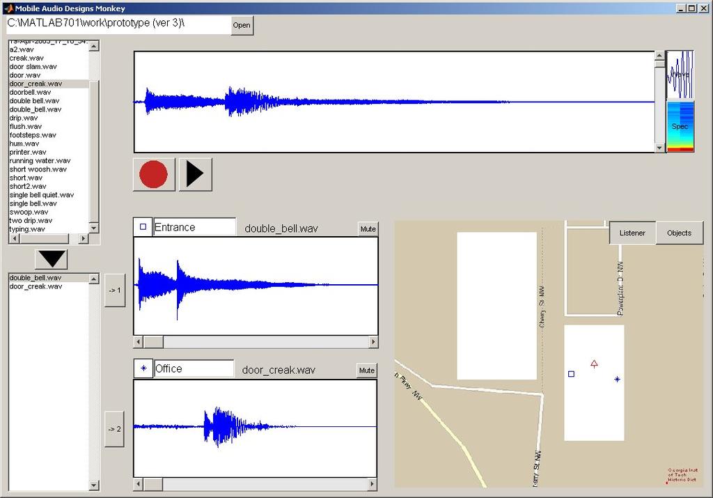 Currently, the interface plays both object sounds when the listener is moved. If one sound is looping, and the other is not, then the playback does not give an appropriate representation of the audio.