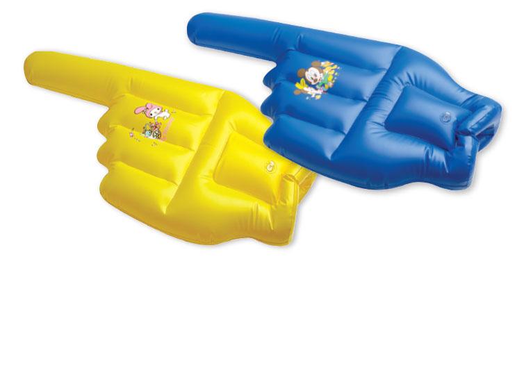 C003 Supporter Hand PVC inflatable product Dimensions: 40cm (W) x 80cm (H) Single or double sided print is available Standard Print area:
