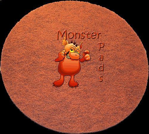 Monster Pads Most aggressive fiber pad for commercial greasy carpets.