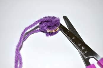 knot on the yarn between the