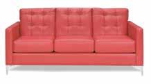 CHANDLER Chandler Sofa Red Leather 76 L x 37 D x 35 H Chandler