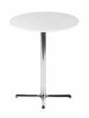 Pub Table White/Brushed Steel 72 L x 26 D x 42 H