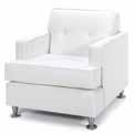 61 L x 37 D x 35 H Whisper Chair White