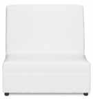 Wedge Ottoman White Leather 30 L x 34 D x