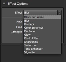 68 Using Effect Options has its own image-processing engine. This allows you to control the settings for many effects down to the smallest detail.