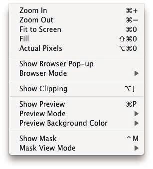 Edit Preset Info: Opens the preset dialog so you can edit the name, author or description information. View Zoom In: Zooms the preview window in one increment. This will make the preview image larger.
