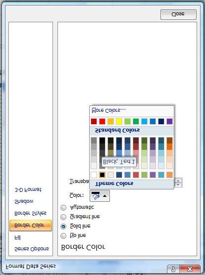 Border Color menu, select Solid