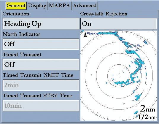 GMR 21/41 OPERATION > THE RADAR ADJUSTMENT MENU Map Cursor On/Off The Map Cursor On/Off setting turns the Map Page Cursor on or off when operating in Split Screen mode or when using two chartplotters.