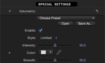 Style : This drop-down menu provides two options to handle your volumetric simulation.