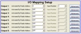 3. Using Traffic Controller Outputs as Input Connections with the I/O8 Radio The following application shows you how to connect a Traffic Controller to the Input Connection of an I/O8 Radio.
