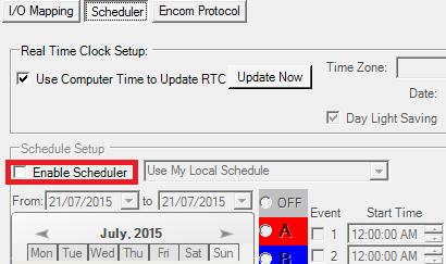 Appendix C: Using the Schedule Input Wizard This feature is only available on units using an ENC-901 radio in WEB_IO mode.
