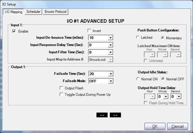 Appendix E: Advanced I/O Mapping Configuration COMMPAK I/O8 The advanced I/O Input Configurations are for advanced users in setup of their inputs or