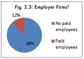 These are quite small businesses, however. A full 88.3% of women-owned businesses are nonemployer firms, with average annual receipts of $26,486 and generating $182.3 billion total in receipts.