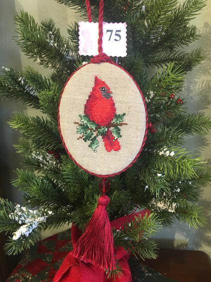 Cardinal Ornament w/tassel