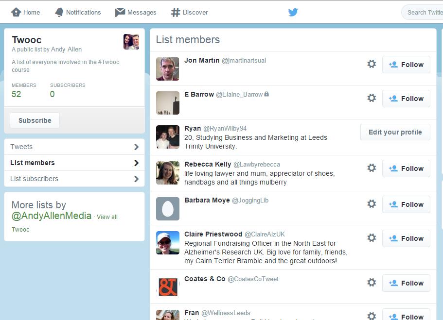2. Across the top of your Twitter home page, click on the #Discover tab.