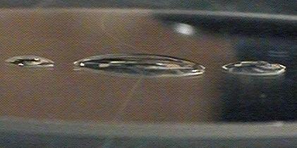 Figure 1. Water droplets on an uncoated window Figure 2.