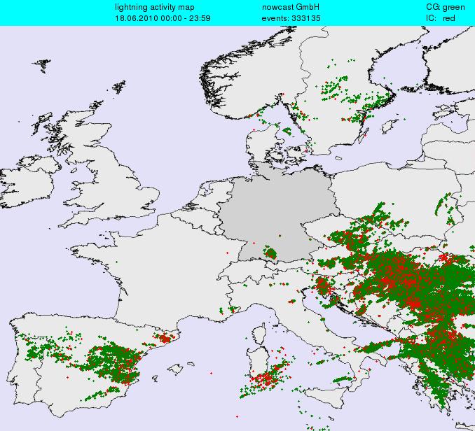 It is interesting that May 17 th, 2011, is a spring day with strong lightning activities in the Balkan area.