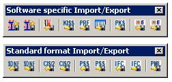Import / Export Import/Export 1: Toolbar improvement The existing toolbar has been split into two toolbars.