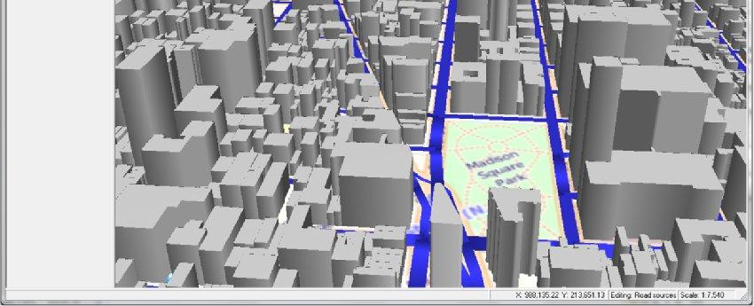 potentially important street canyons Other features 3D