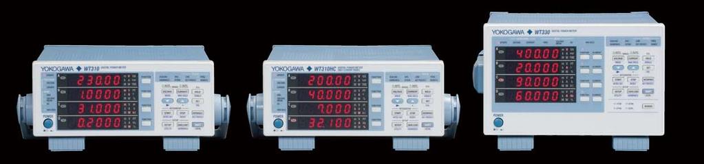 Wide current input range with high performance and reliability Wide current input ranges The WT300 series offers customers a wide range of current inputs from a few ma right up to 40Arms.