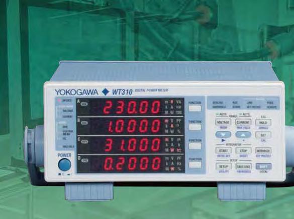 Wide current input range with high performance and reliability Wide current input ranges The WT300 series offers customers a wide range of current inputs from a few ma right up to 40Arms.