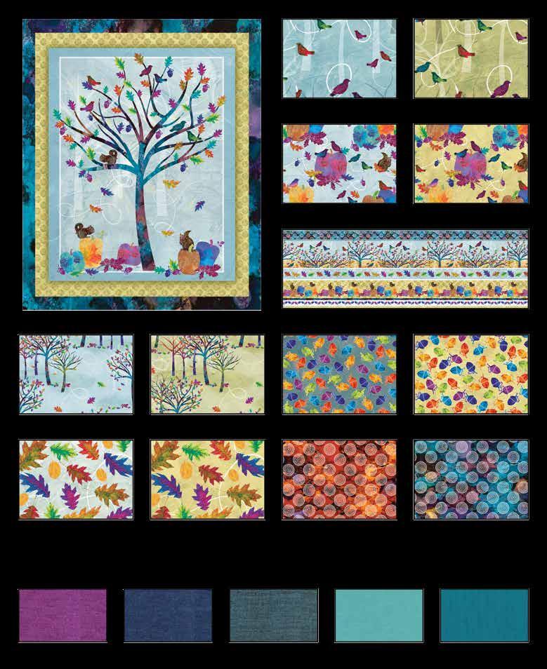 STUIO e PROJTS Page 2 of 6 abrics in the ollection Trees and irds - lue 4201-11 Trees and irds - reen 4201-66 Pumpkins and irds - lue 4202-11 Pumpkins and irds - reen 4202-66 36" Tree Panel - Multi