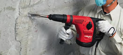 Combihammers Combihammer TE 50 Drilling and Demolition Hammer drilling in masonry, concrete and natural stone 16-25 mm) Penetrations in masonry using percussion core bits 68 mm