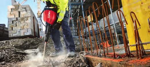breaking applications Lowest vibration values in its class thanks to Hilti s innovative sub-chassis Active Vibration Reduction (AVR) system Maintenance-free brushless SR motor and triple-chamber