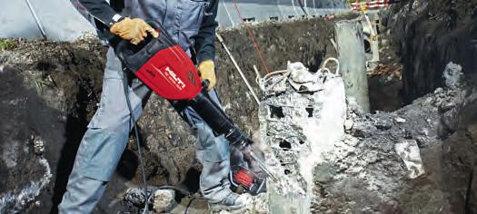 Demolition Hammers and Breakers Breaker TE 1500-AVR Drilling and Demolition Extensive demolition work at or near floor level Exposing reinforcement in foundations Breaking out openings for stairs,