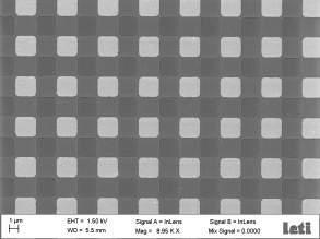 Patterned Ag/diel filters on CMOS Leti / STMicroelectronics demonstration of RGB filters on FSI CMOS