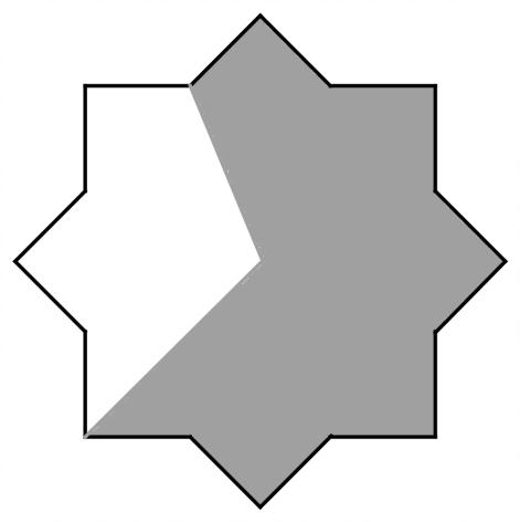 2. What fraction of the shape below is shaded? Q2 3.