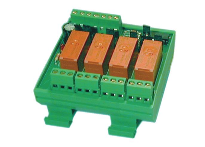 Input-Output Modules B.M.S RELAY OVERRIDE MODULE 1-4 x 0-10VDC INPUTS 4 RELAY OUTPUTS EROV4 This unit provides up to 4 independent switched relay outputs from either 1,2,3 or 4 independent 0-10vdc inputs.