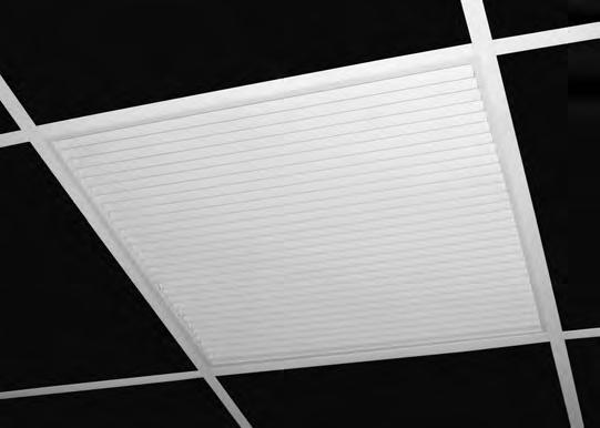 model AC Lay-In Ceiling Return Grilles of room air Where reduced border width is preferred over larger surface frame 45 fixed blade deflection eliminates line of sight into ductwork.