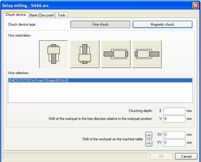 ATM313-CNC 4. Preparing a Setup Sheet In order to set the machine, a setup sheet is created. This is done by clicking on setup dialog in the bottom menu.