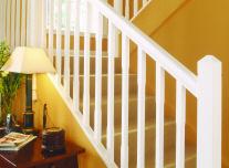 ...a professional finish timber WHITE PRIMED spindle EDWARDIAN handrail LHR cap BALL timber WHITE PRIMED spindle STOP CHAMFER handrail HDR cap COMPLETE SQUARE NEWEL White Stairparts Recognising the