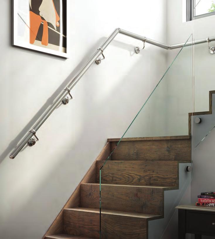 Quick and easy to install, wall mounted handrails are an affordable