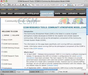 Example: Community Climate System Model (CCSM) Collaborative system