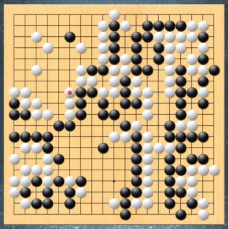 Game 1: Lee Sedol (black) resigned here (Aalto