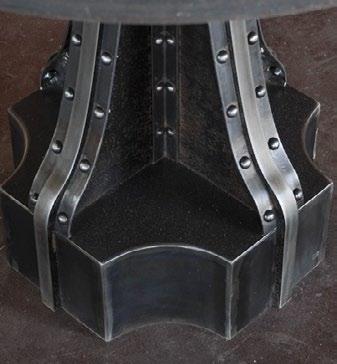 solid steel plate for the main supports Hundreds of rivets Various sizes available Top