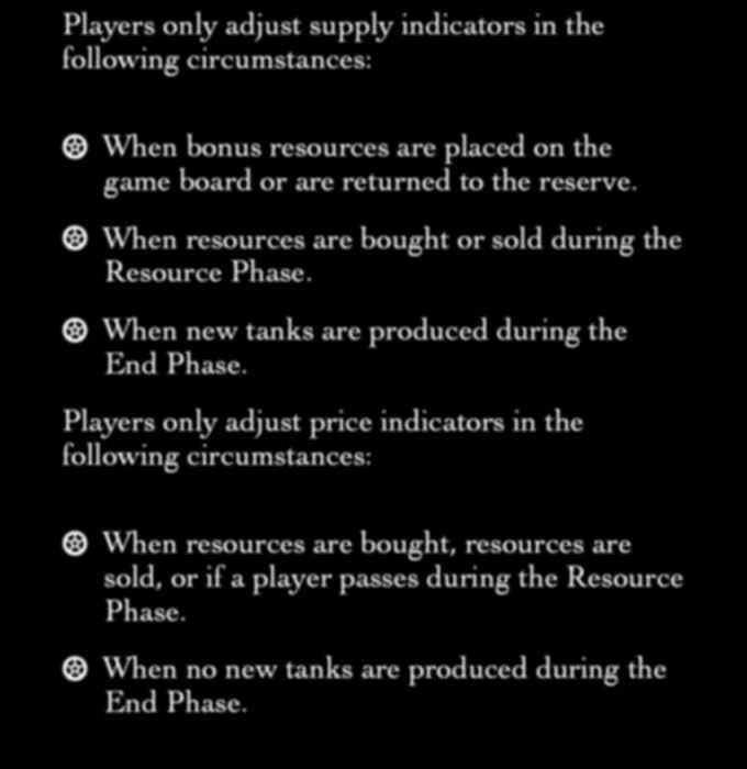 This step continues in this manner for water and energy until each player has had an opportunity to buy or sell all four resources.