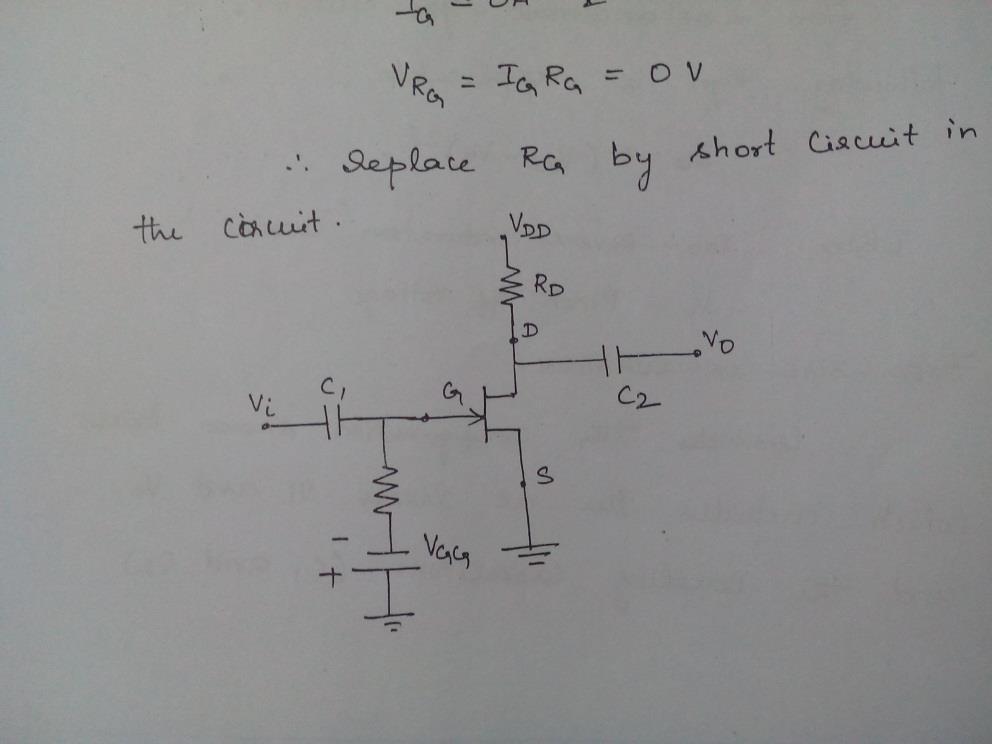 Where Reverse saturation current Pinch of voltage FIXED BIAS CONFIGURATION Consider the configuration shown below which includes the AC levels v i and V O and the coupling capacitors (C 1 and C 2 ).